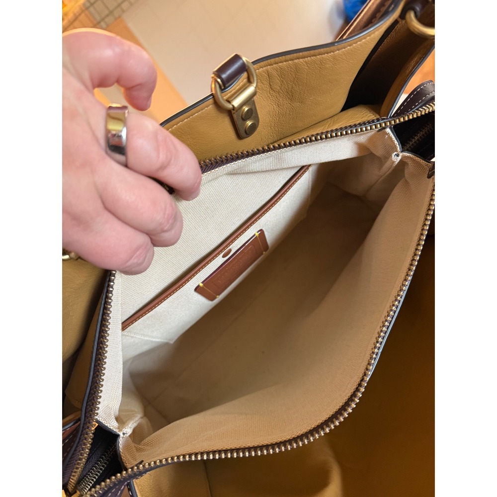 Coach Rogue 39 Saddle Colorblock Glovetanned Leather Carryall Tote 1941 - Picture 10 of 16